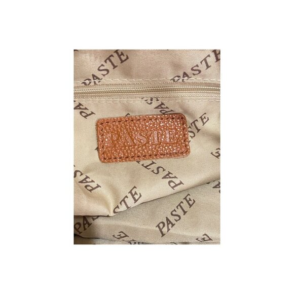 Paste Leather Handbag or Crossbody, Adjustable Shoulder Strap, Burnt Orange - Picture 9 of 16